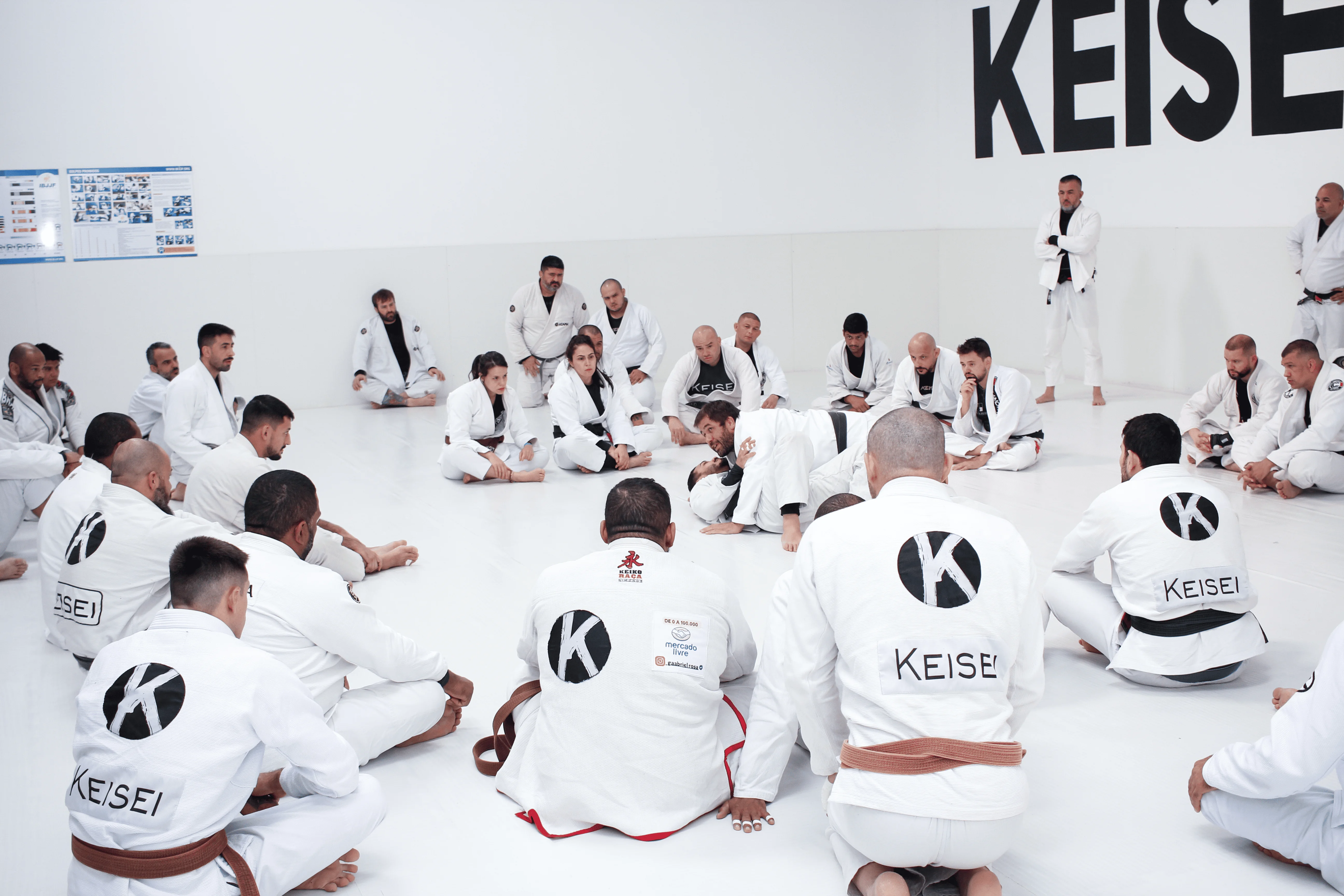 Treino adulto de Jiu-Jitsu na Keisei